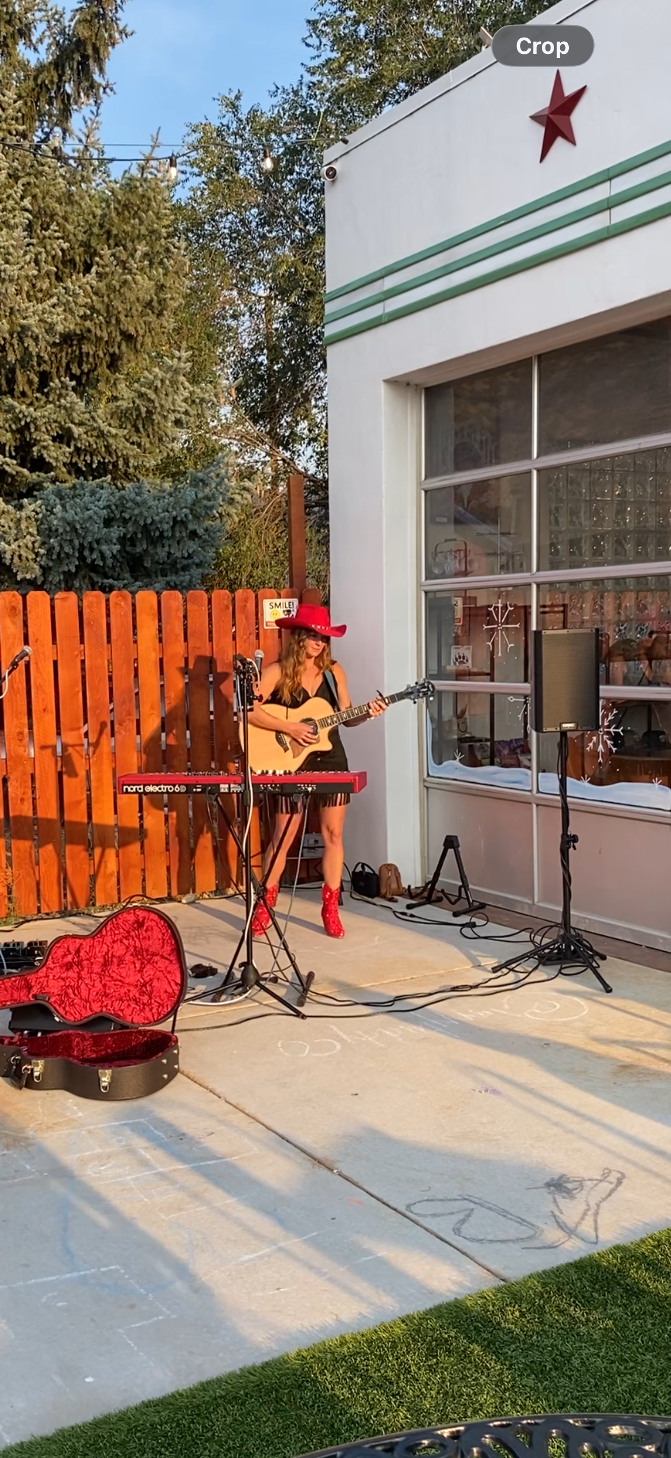 Allie B performing outdoors